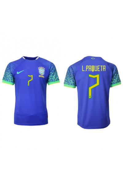 Fotbalové Dres Brazílie Lucas Paqueta #7 Venkovní Oblečení MS 2022 Krátký Rukáv
